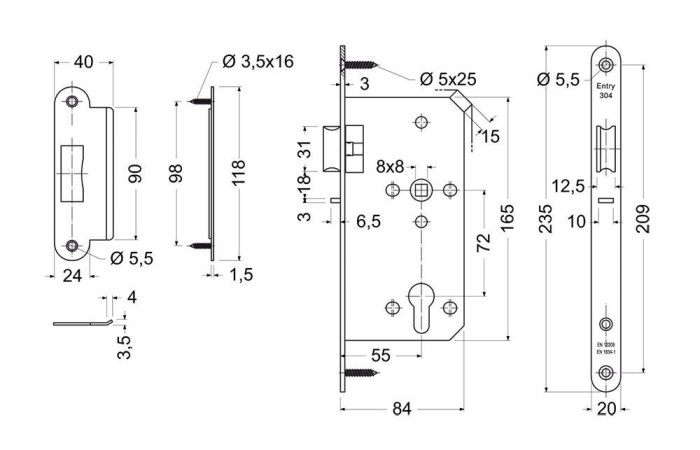 Smart handle SET H.02/ EN.304.BS