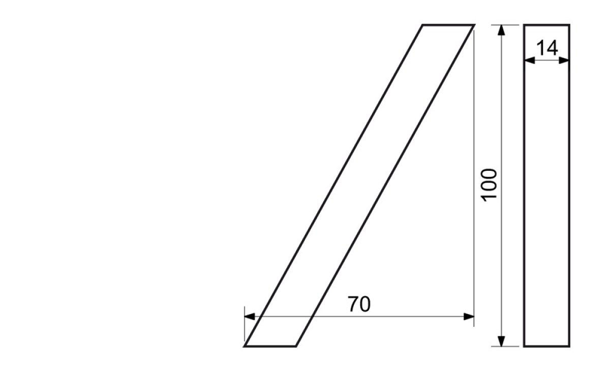 Hliníkové lomítko RN.100LV./.AL.3D
