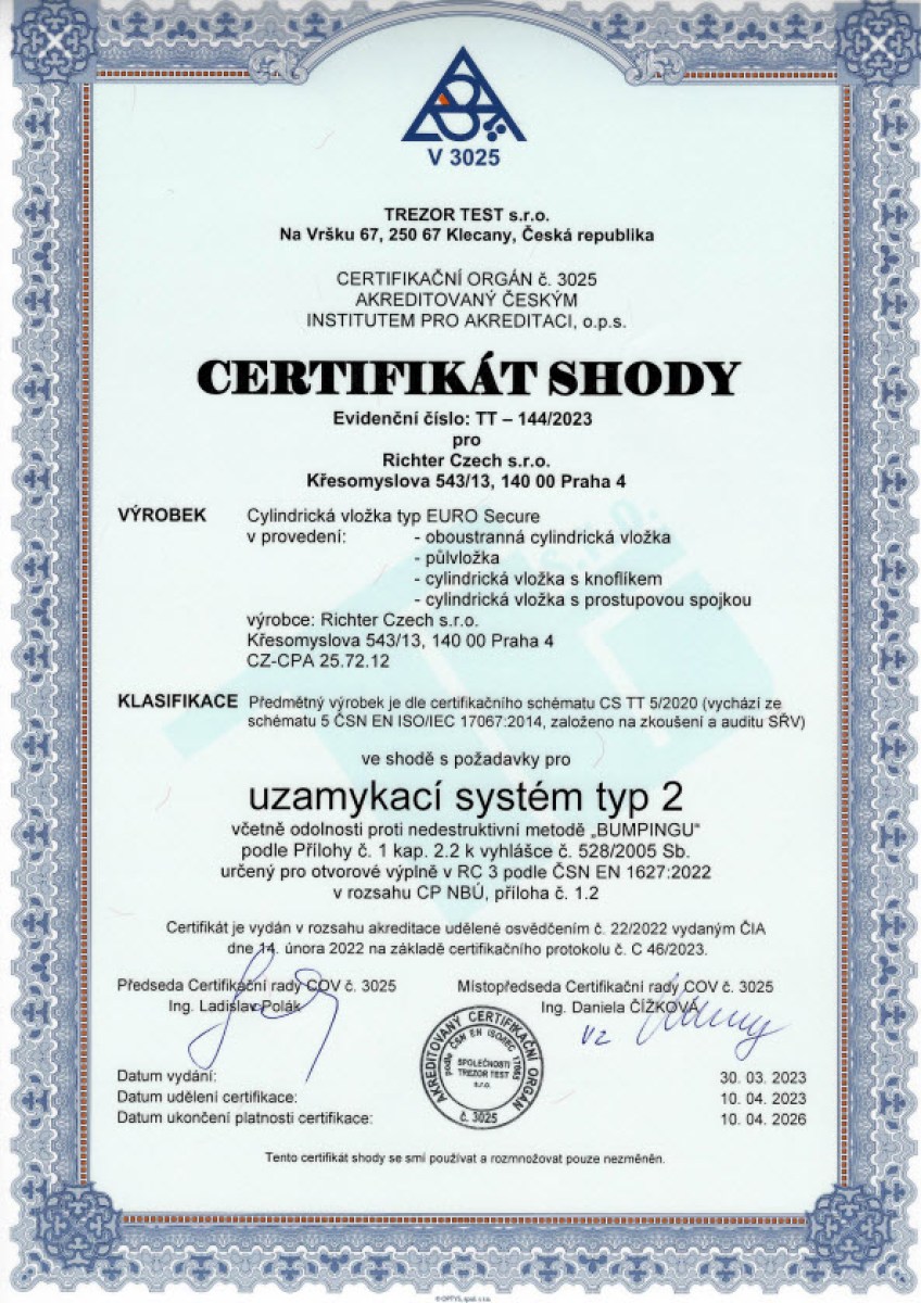 šrouby pro bezpečnostní kování RVR.RU.M5x60.BZ.3KS